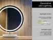 Illuminated Round LED Lighted Bathroom Mirror L96 #4