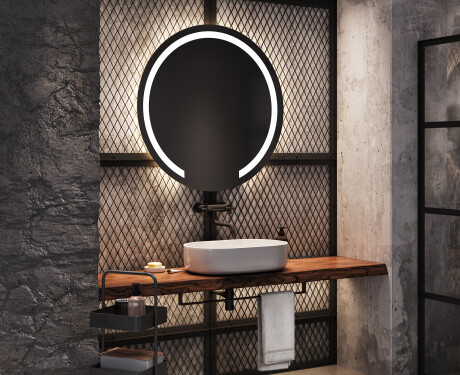 Illuminated Round LED Lighted Bathroom Mirror L96 #7