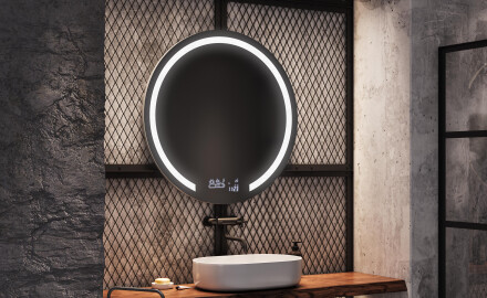 Artforma - Illuminated Round LED Lighted Bathroom Mirror L33