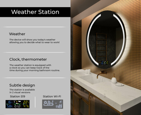Illuminated Round LED Lighted Bathroom Mirror L97 #2