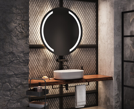 Illuminated Round LED Lighted Bathroom Mirror L97 #7