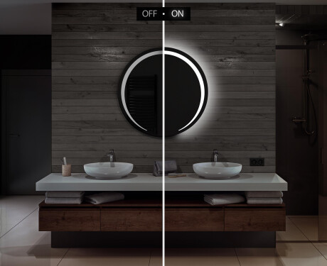 Illuminated Round LED Lighted Bathroom Mirror L98 #5