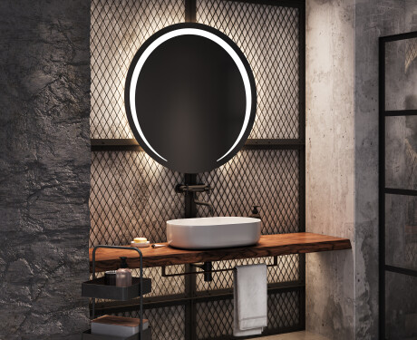 Illuminated Round LED Lighted Bathroom Mirror L98 #7