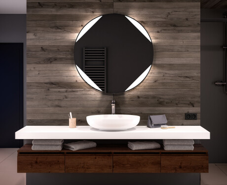 Illuminated Round LED Lighted Bathroom Mirror L114