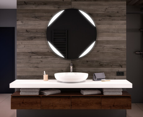 Illuminated Round LED Lighted Bathroom Mirror L114