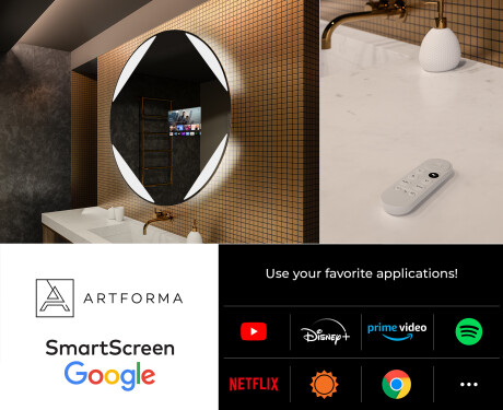 Illuminated Round LED Lighted Bathroom Mirror L114 #7