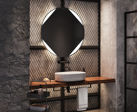 Illuminated Round LED Lighted Bathroom Mirror L114 #9