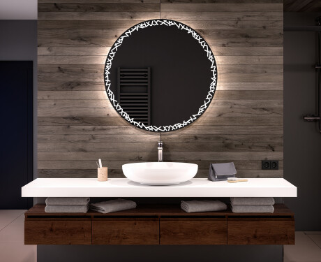 Illuminated Round LED Lighted Bathroom Mirror L115
