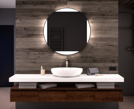 Illuminated Round LED Lighted Bathroom Mirror L116