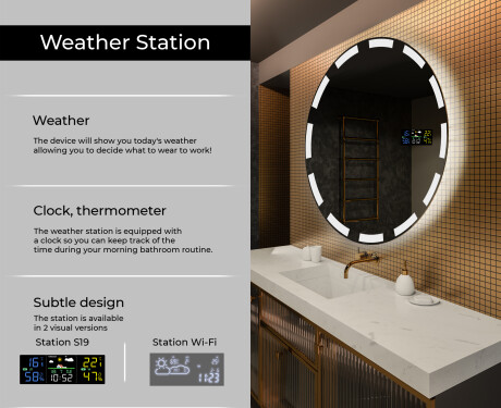 Illuminated Round LED Lighted Bathroom Mirror L117 #2