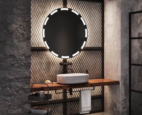 Illuminated Round LED Lighted Bathroom Mirror L117 #9
