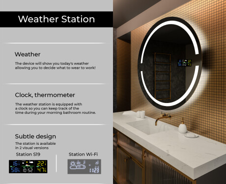Illuminated Round LED Lighted Bathroom Mirror L118 #2