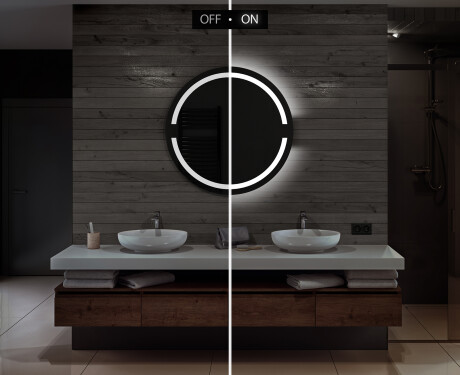 Illuminated Round LED Lighted Bathroom Mirror L118 #5