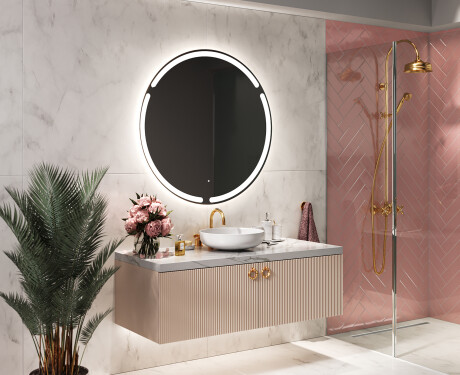 Illuminated Round LED Lighted Bathroom Mirror L119 #10