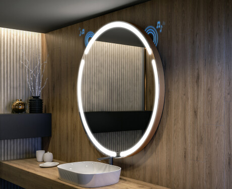 Illuminated Round LED Lighted Bathroom Mirror L119 #10
