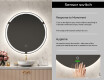 Illuminated Round LED Lighted Bathroom Mirror L119 #6