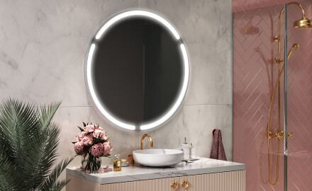 Illuminated Round LED Lighted Bathroom Mirror L119