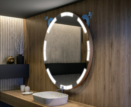 Illuminated Round LED Lighted Bathroom Mirror L120 #10