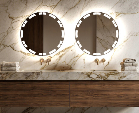 Illuminated Round LED Lighted Bathroom Mirror L121