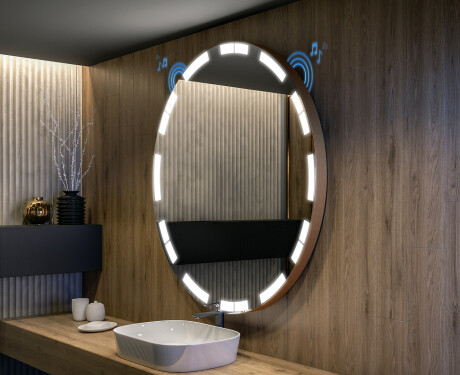 Illuminated Round LED Lighted Bathroom Mirror L121 #10
