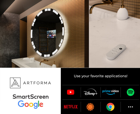 Illuminated Round LED Lighted Bathroom Mirror L121 #7