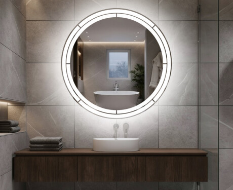 Illuminated Round LED Lighted Bathroom Mirror L122