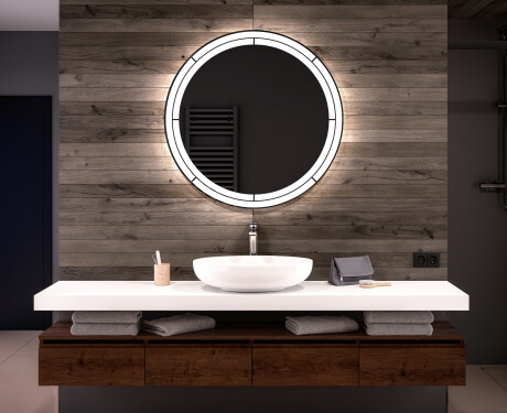 Illuminated Round LED Lighted Bathroom Mirror L122