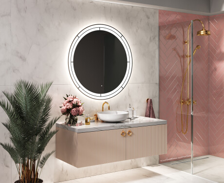 Illuminated Round LED Lighted Bathroom Mirror L122 #10