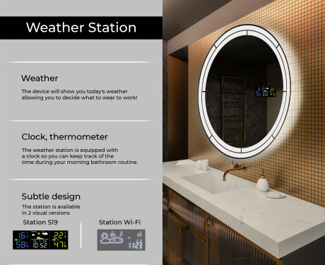 Illuminated Round LED Lighted Bathroom Mirror L122 #2