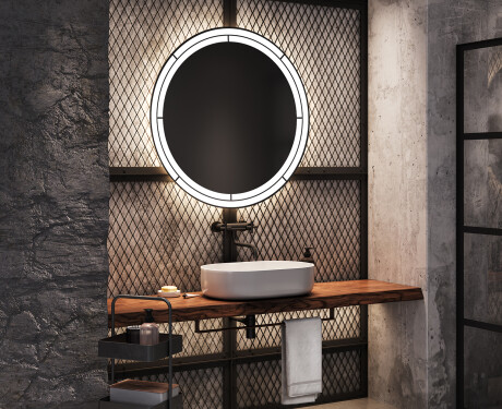 Illuminated Round LED Lighted Bathroom Mirror L122 #9