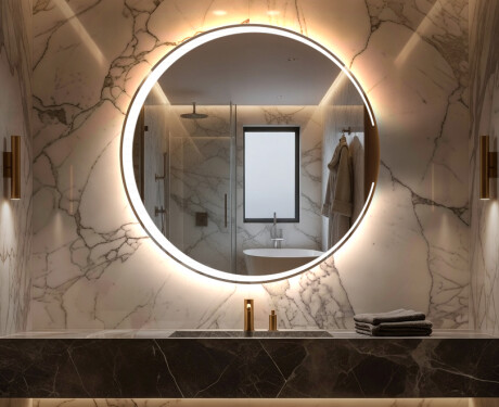 Illuminated Round LED Lighted Bathroom Mirror L123