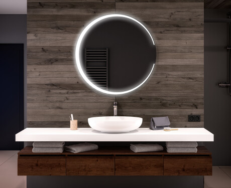 Illuminated Round LED Lighted Bathroom Mirror L123