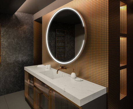 Illuminated Round LED Lighted Bathroom Mirror L123 #2