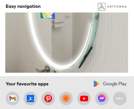 Illuminated Round LED Lighted Bathroom Mirror L123 #8