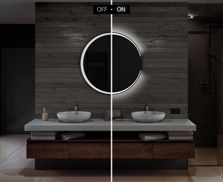 Illuminated Round LED Lighted Bathroom Mirror L123 #5