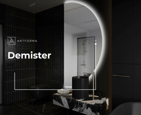 Half Circle Mirror LED lighted wall mirror A221 | right #8