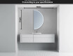 Semi-Circular Mirror with LED illumination A223 | right #4