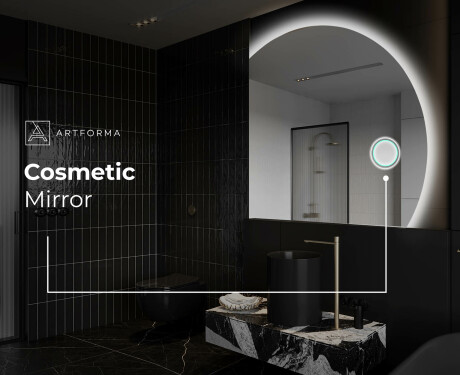 Half Circle Mirror LED lighted wall mirror Q221 #5