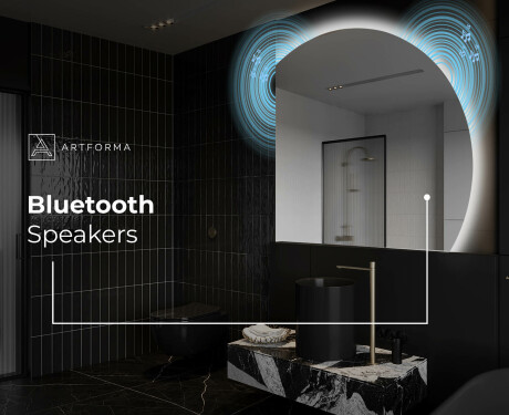 Half Circle Mirror LED lighted wall mirror Q221 #6