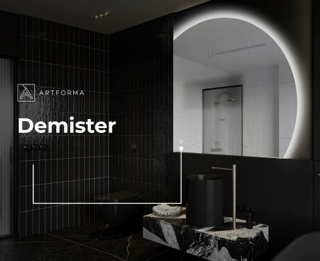 Half Circle Mirror LED lighted wall mirror Q221 #9