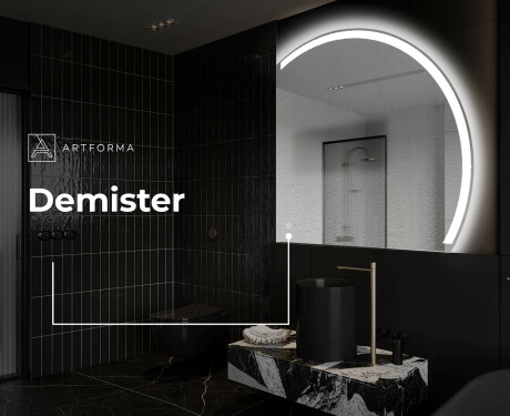 Half Circle Mirror LED lighted wall mirror Q222 #9