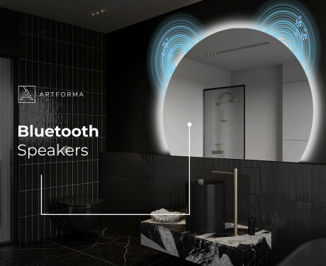 Half Circle Mirror LED lighted wall mirror W221 #6