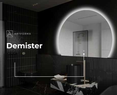 Half Circle Mirror LED lighted wall mirror W221 #9