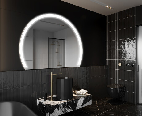 Semi-Circular Mirror with LED illumination W222