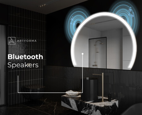 Semi-Circular Mirror with LED illumination W222 #6