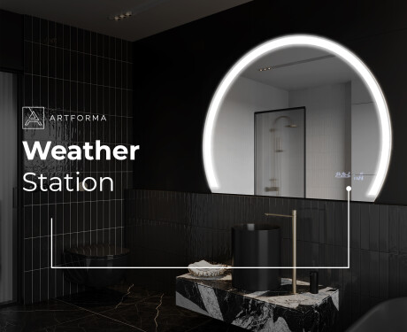 Semi-Circular Mirror with LED illumination W222 #7