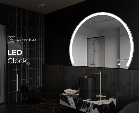Semi-Circular Mirror with LED illumination W222 #7