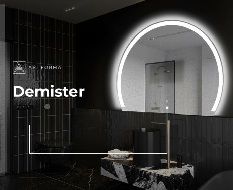 Semi-Circular Mirror with LED illumination W222 #9