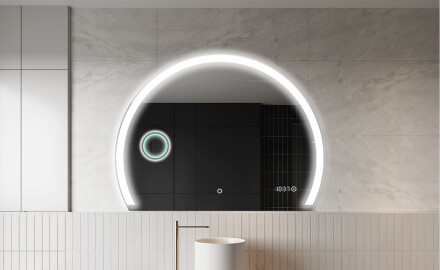 Semi-Circular Mirror with LED illumination W222