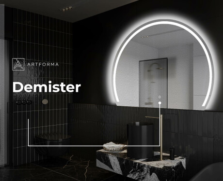 Half Circle Mirror LED lighted wall mirror W223 #9